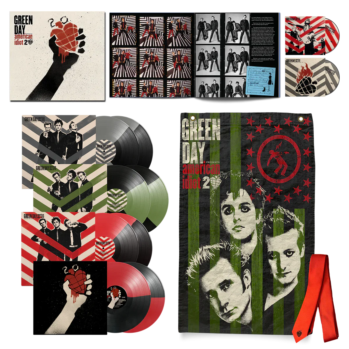 GREEN DAY 'AMERICAN IDIOT' 8LP + 2 BLU-RAY - 20TH ANNIVERSARY DELUXE EDITION BOX SET