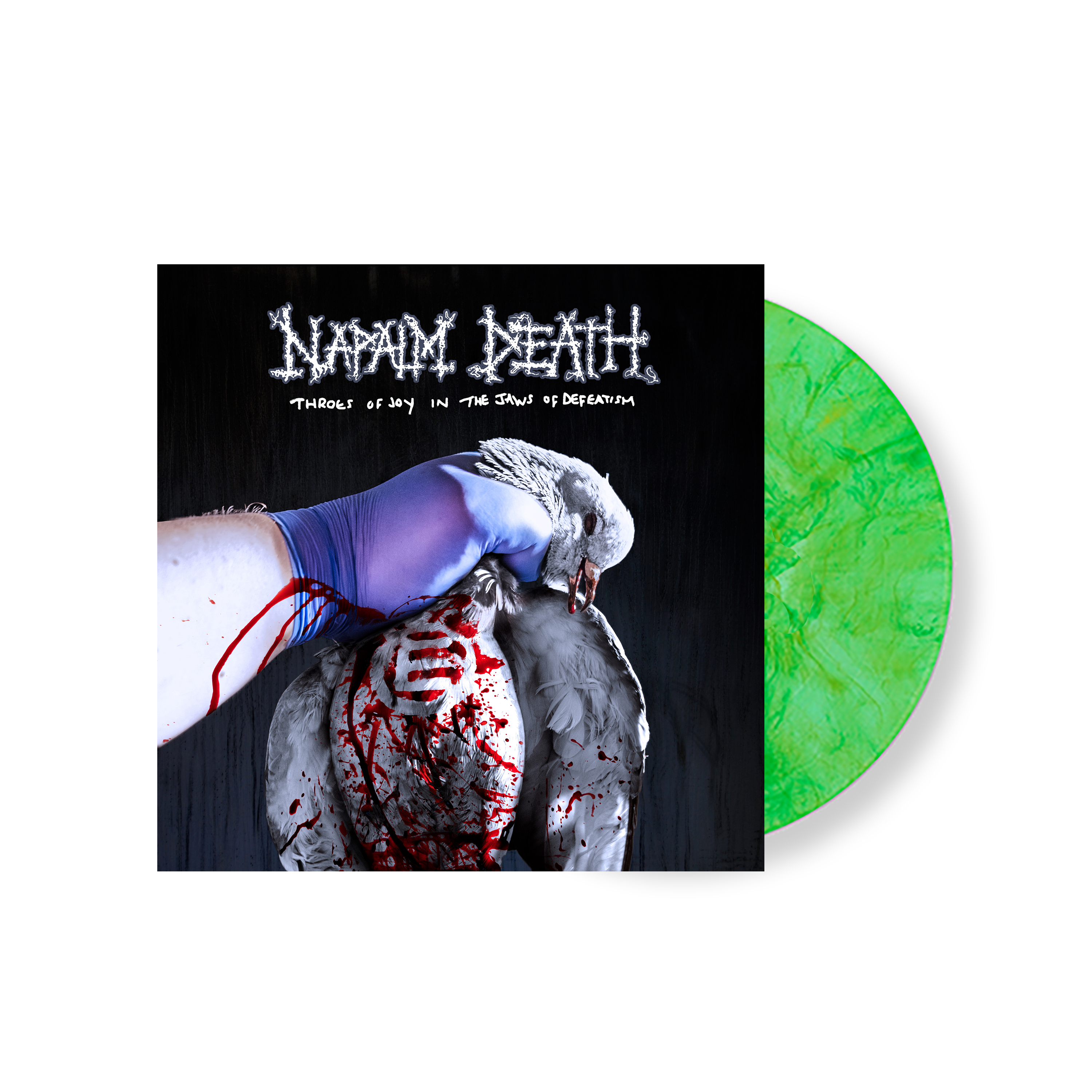 NAPALM DEATH ‘THROES OF JOY IN THE JAWS OF DEFEATISM’ LP - EXCLUSIVE - LTD. 250 - MUCUS/ENVY/SWIRL