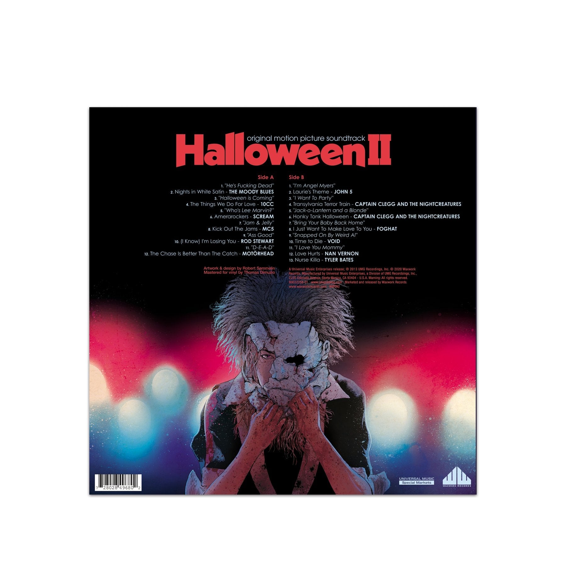 'HALLOWEEN II' MOTION PICTURE SOUNDTRACK LP - PUMPKIN ORANGE/CANDY APPLE RED/MAGENTA/SWIRL