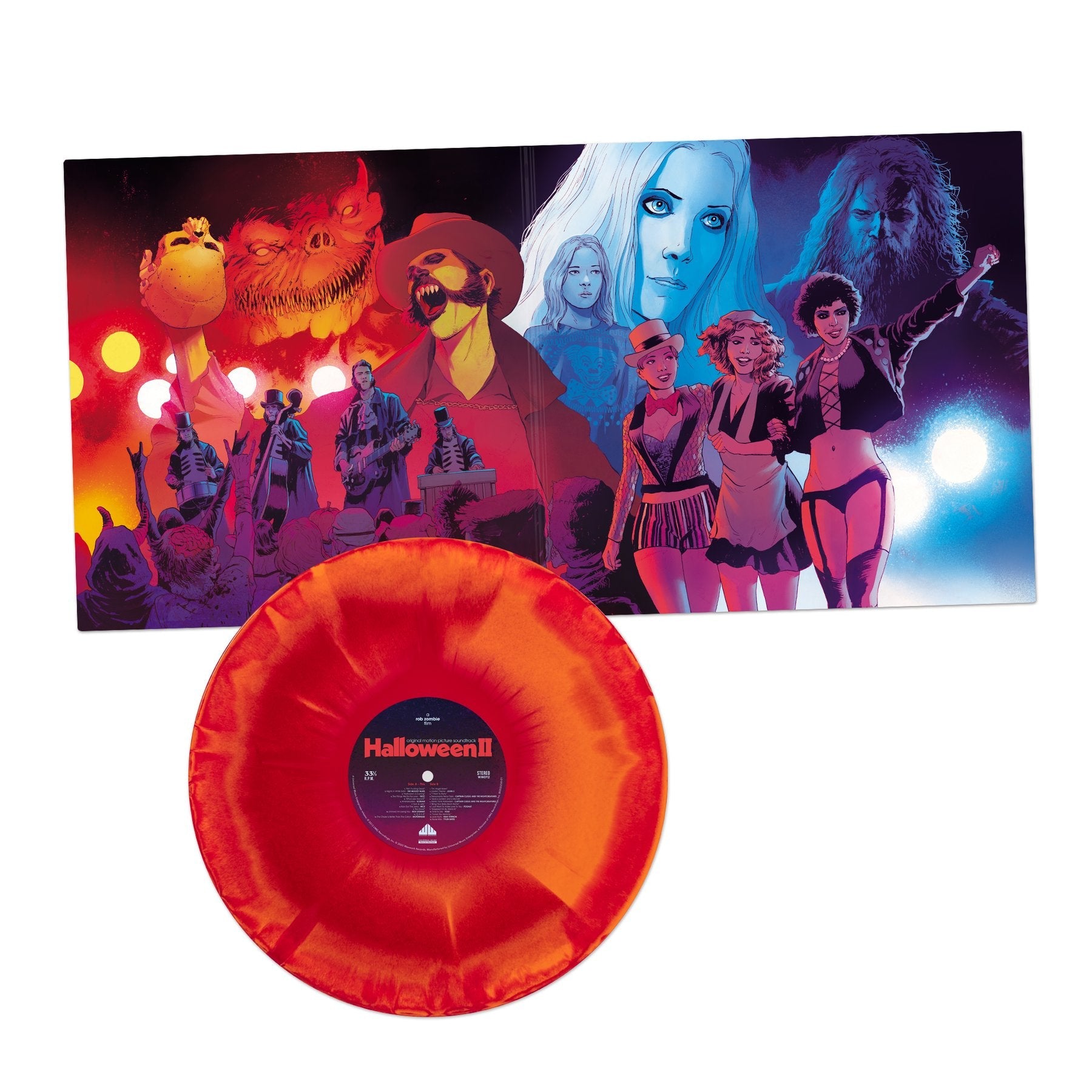 'HALLOWEEN II' MOTION PICTURE SOUNDTRACK LP - PUMPKIN ORANGE/CANDY APPLE RED/MAGENTA/SWIRL
