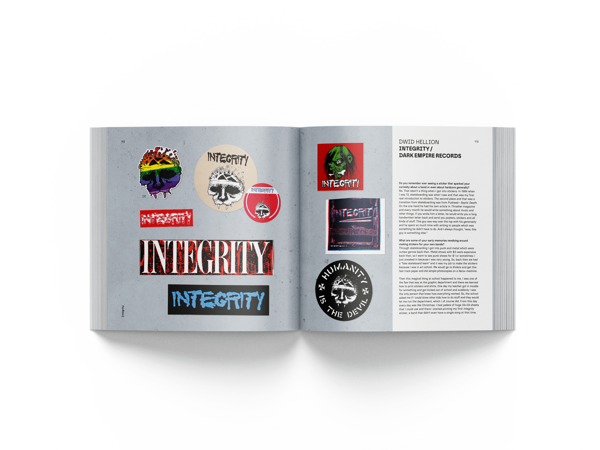 FREE STICKERS WITH EVERY ORDER: A HISTORY OF HARDCORE STICKERS BOOK