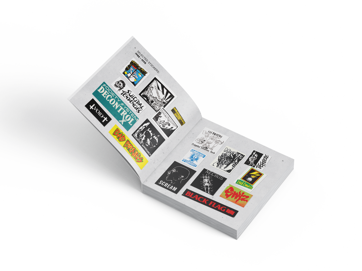 FREE STICKERS WITH EVERY ORDER: A HISTORY OF HARDCORE STICKERS BOOK