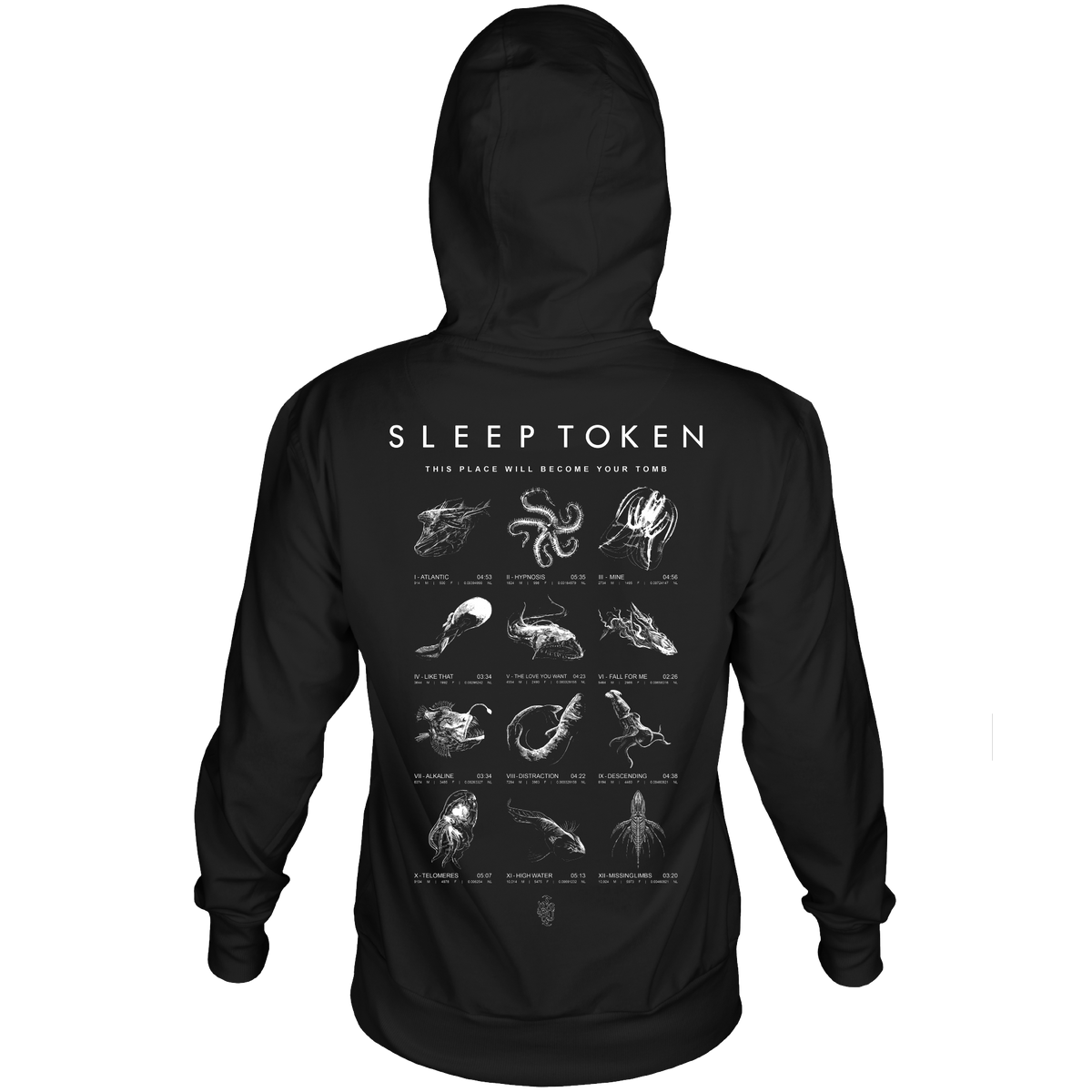 SLEEP TOKEN DPTH CHART BLK HDY F/B