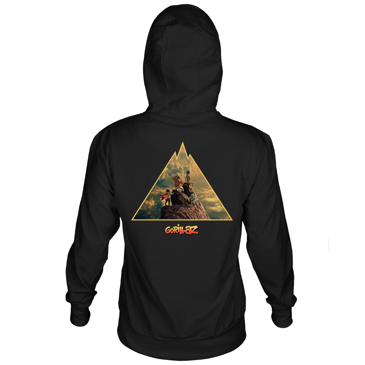 GORILLAZ THE MOUNTAIN 2026 NEW ALBUM COVER FRT/BACK BLACK HOODIE