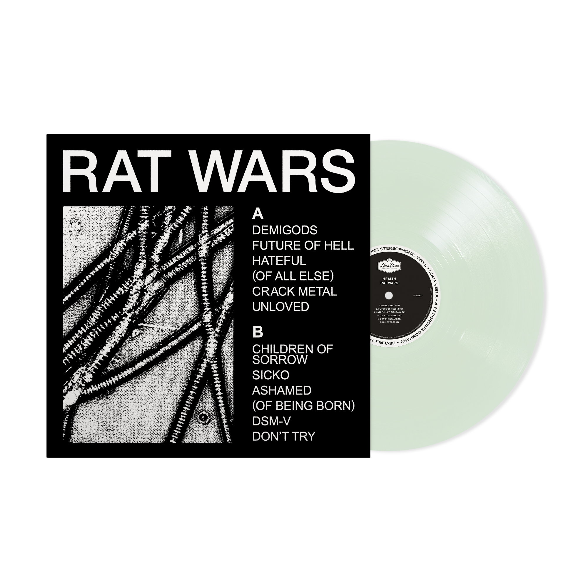 HEALTH ‘RAT WARS’ LP - EXCLUSIVE - LTD. 500 - COKE BOTTLE CLEAR
