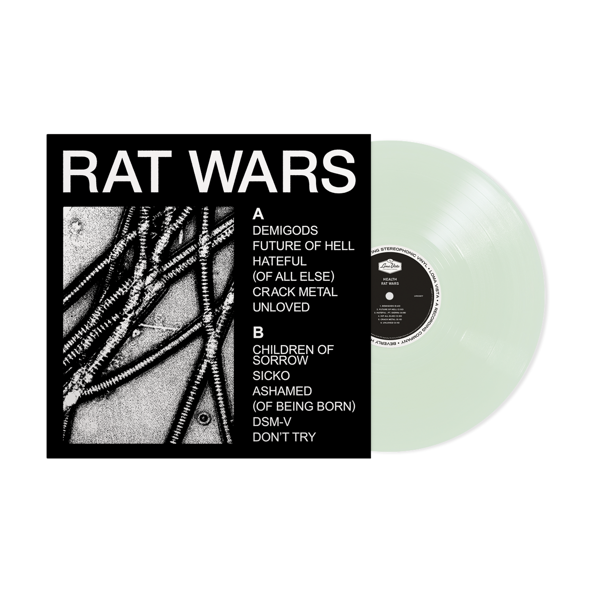 HEALTH ‘RAT WARS’ LP - EXCLUSIVE - LTD. 500 - COKE BOTTLE CLEAR