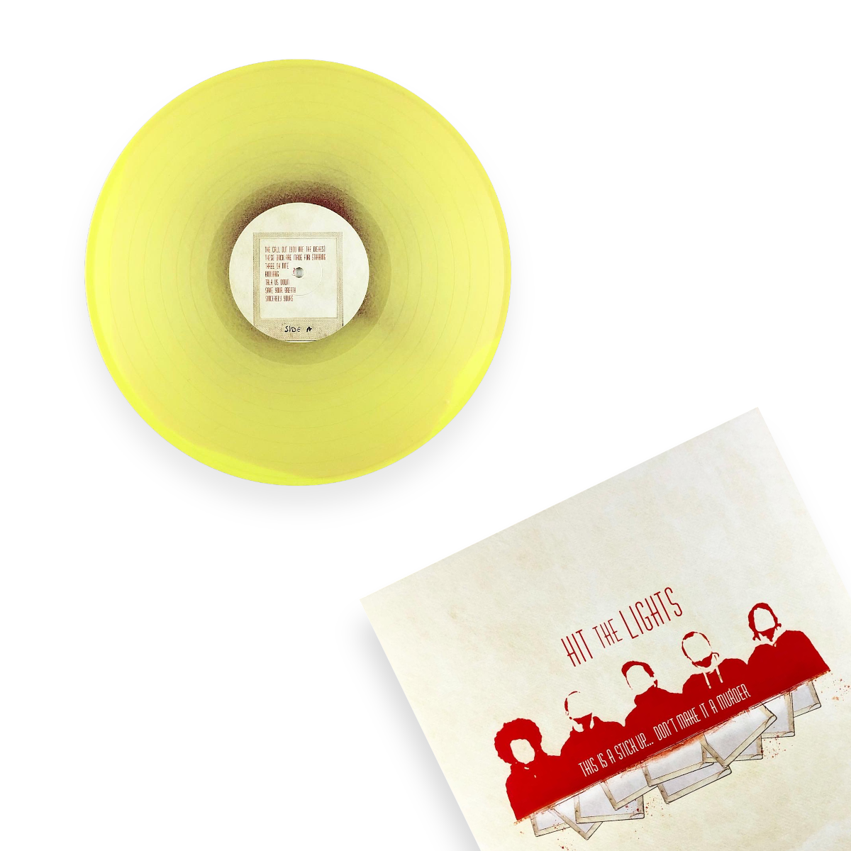 HIT THE LIGHTS ‘THIS IS A STICKUP...DON'T MAKE IT A MURDER’ LP - LTD. 300 - TELLOW/TOUCH OF RED