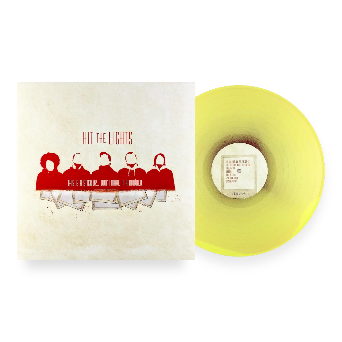 HIT THE LIGHTS ‘THIS IS A STICKUP...DON'T MAKE IT A MURDER’ LP - LTD. 300 - TELLOW/TOUCH OF RED