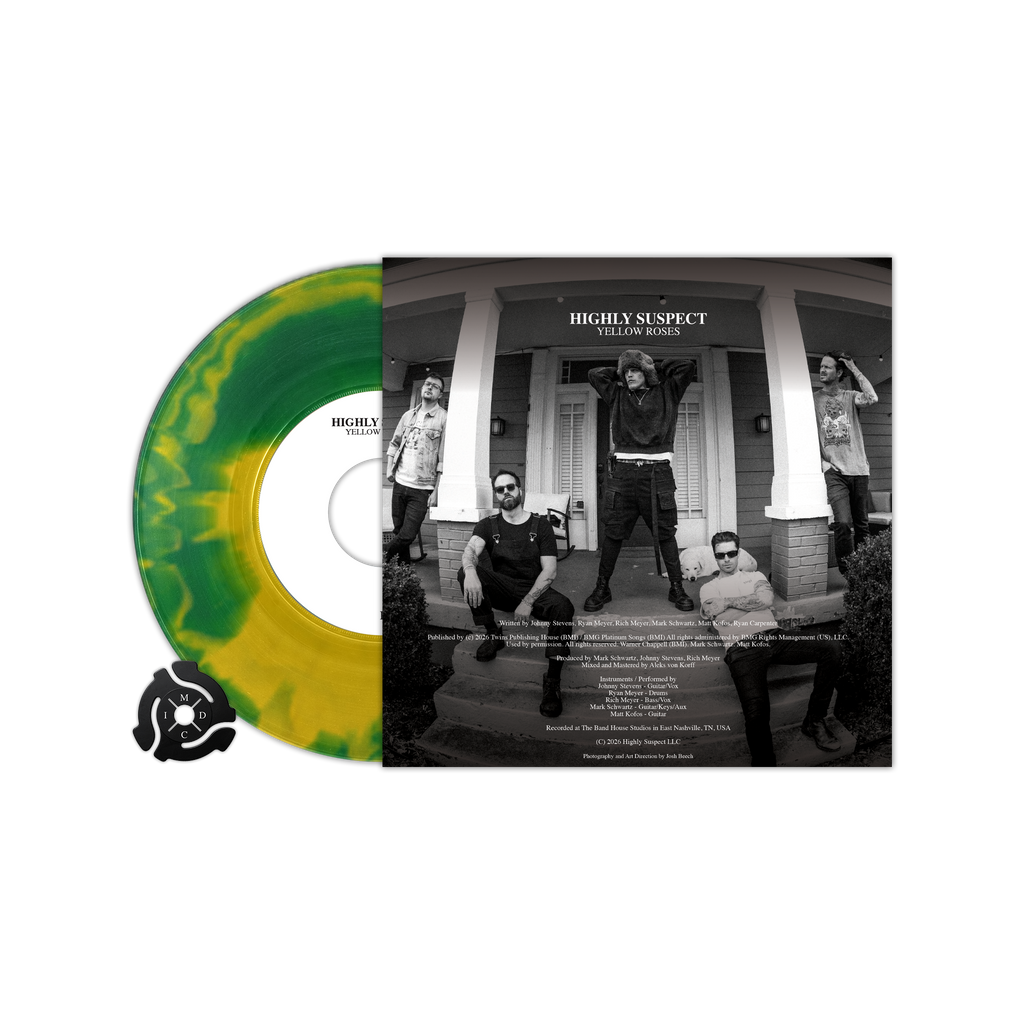 HIGHLY SUSPECT 'YELLOW ROSES' 7" - EXCLUSIVE - EVERGREEN A-SIDE/YELLOW CANARY B-SIDE