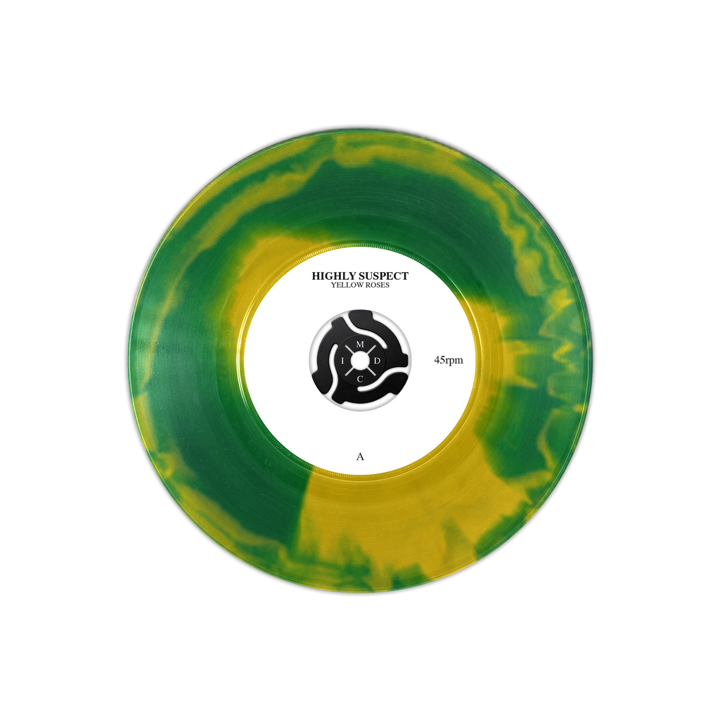 HIGHLY SUSPECT 'YELLOW ROSES' 7" - EXCLUSIVE - EVERGREEN A-SIDE/YELLOW CANARY B-SIDE