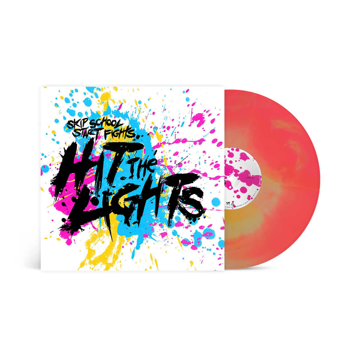 HIT THE LIGHTS'SKIP SCHOOL, START FIGHTS' LP - LTD. 300 - WHITE/YELLOW/PINK STARBURST