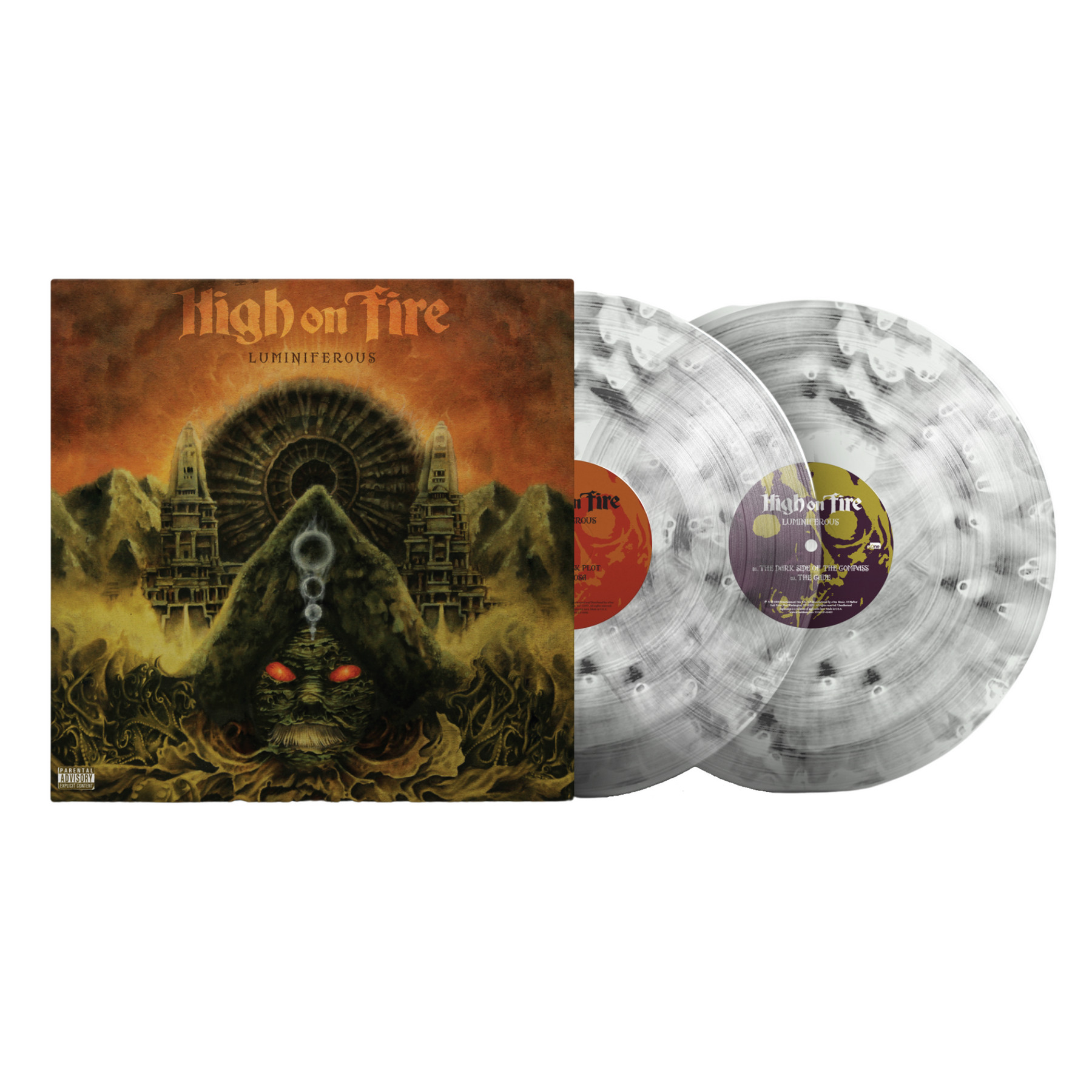 HIGH ON FIRE 'LUMINIFEROUS' 2LP - CLEAR BLACK GHOST