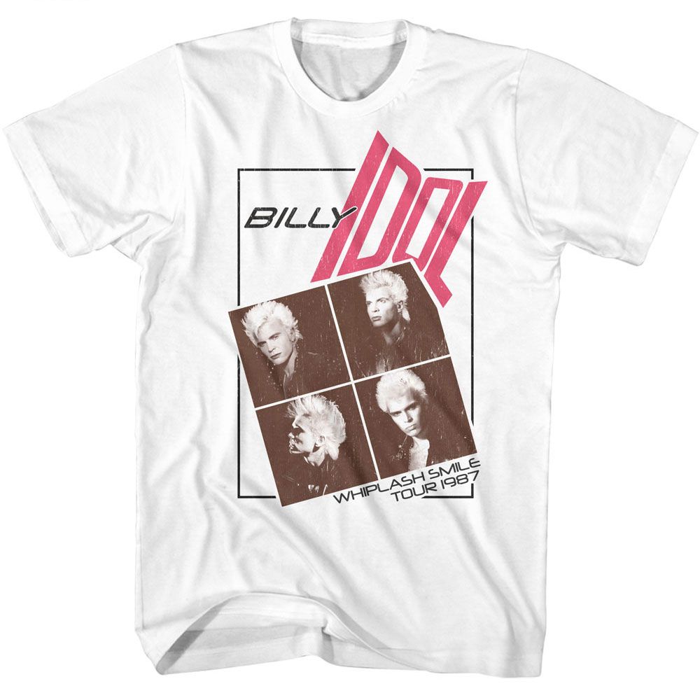 BILLY IDOL - FOUR PHOTO WARPED TEXT SHIRT