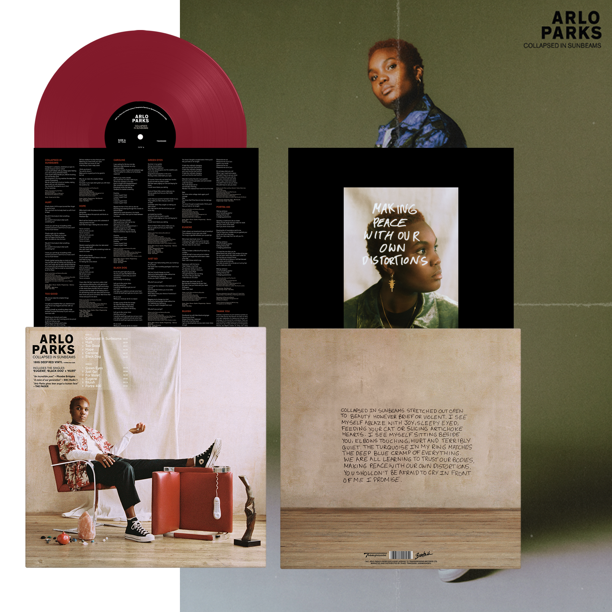 ARLO PARKS 'COLLAPSED IN SUNBEAMS' LP - RED