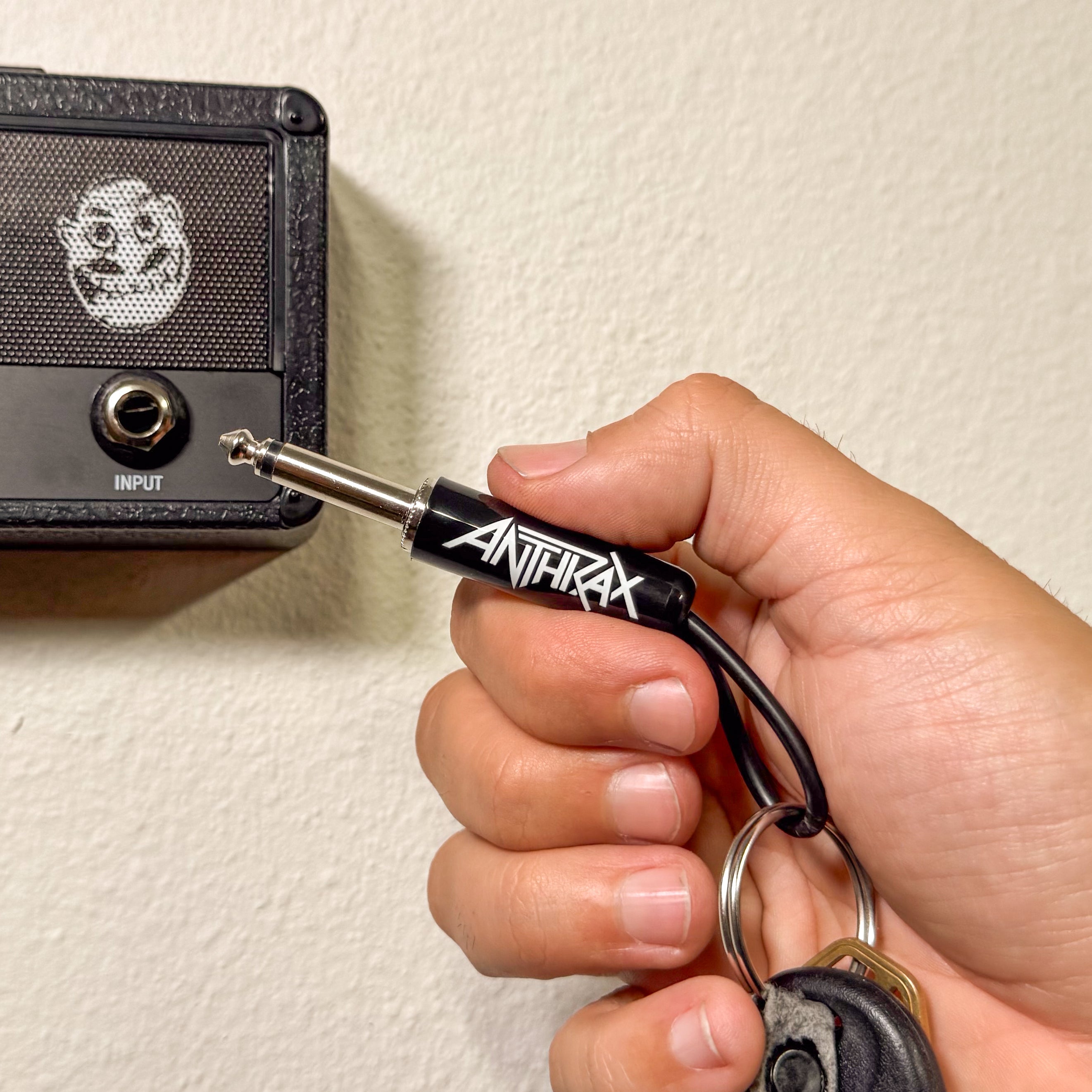 ANTHRAX LOGO GUITAR PLUG KEYCHAIN