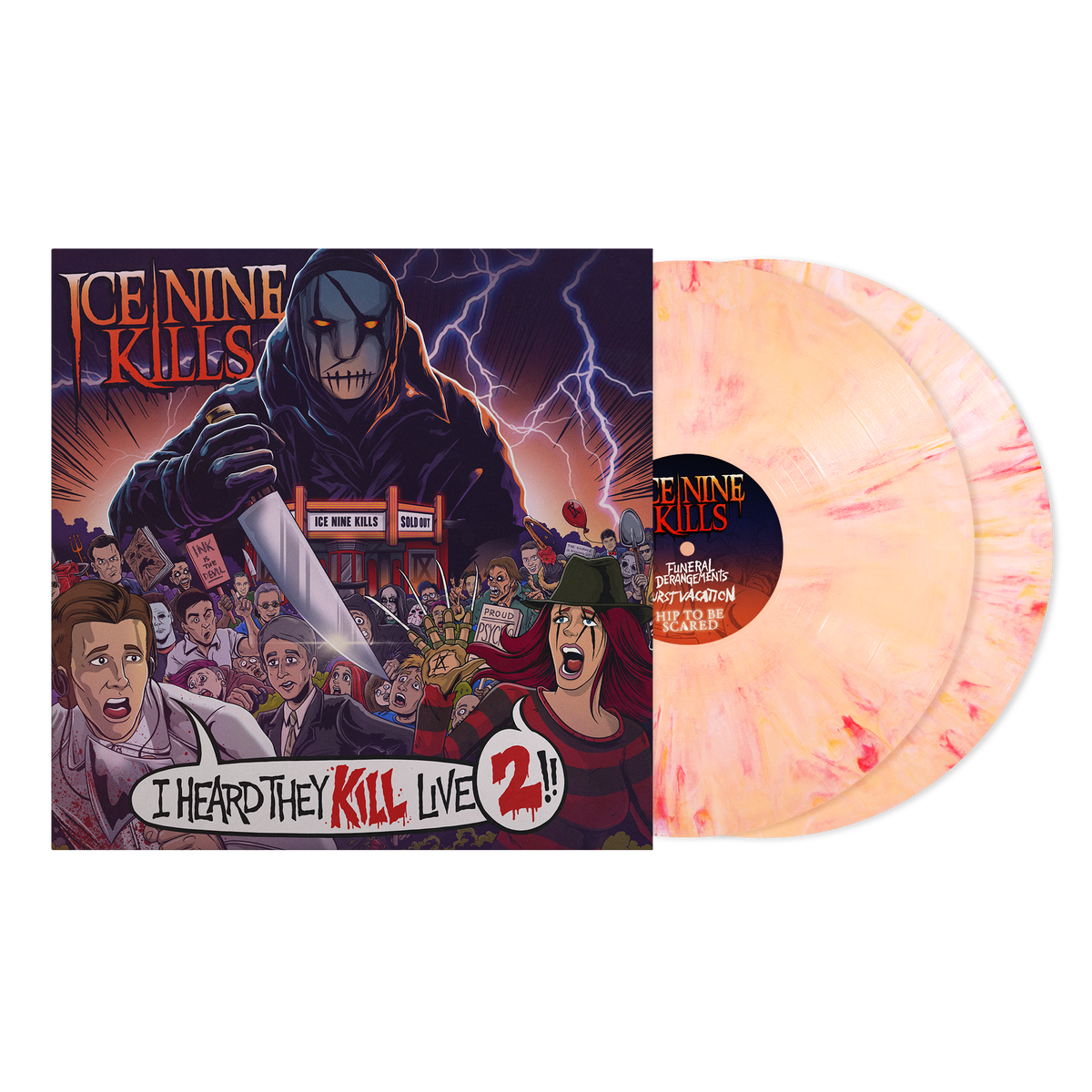 ICE NINE KILLS'I HEARD THEY KILL LIVE 2' 2LP - EXCLUSIVE - LTD. 500 - SANGRIA