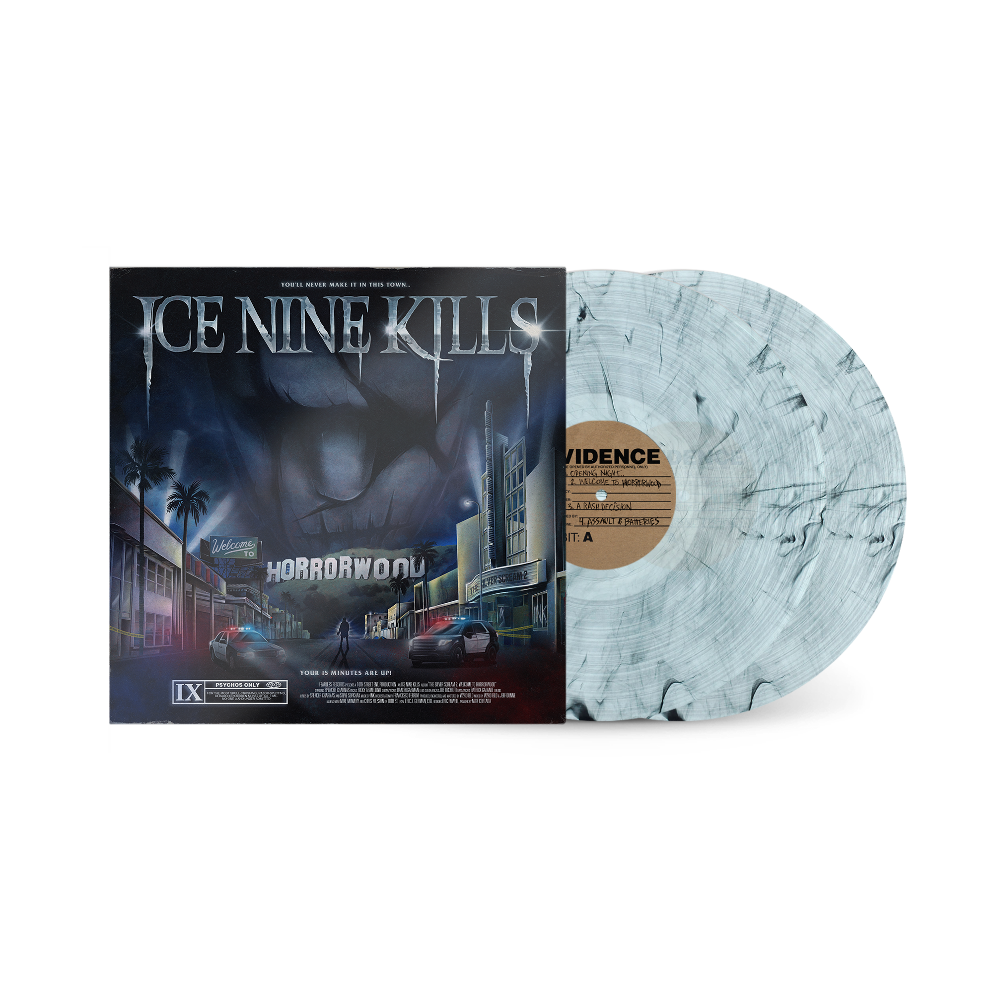 ICE NINE KILLS ‘WELCOME TO HORRORWOOD: THE SILVER SCREAM 2’ 2LP - EXCLUSIVE - LTD. 300 - CLEAR SMOKE