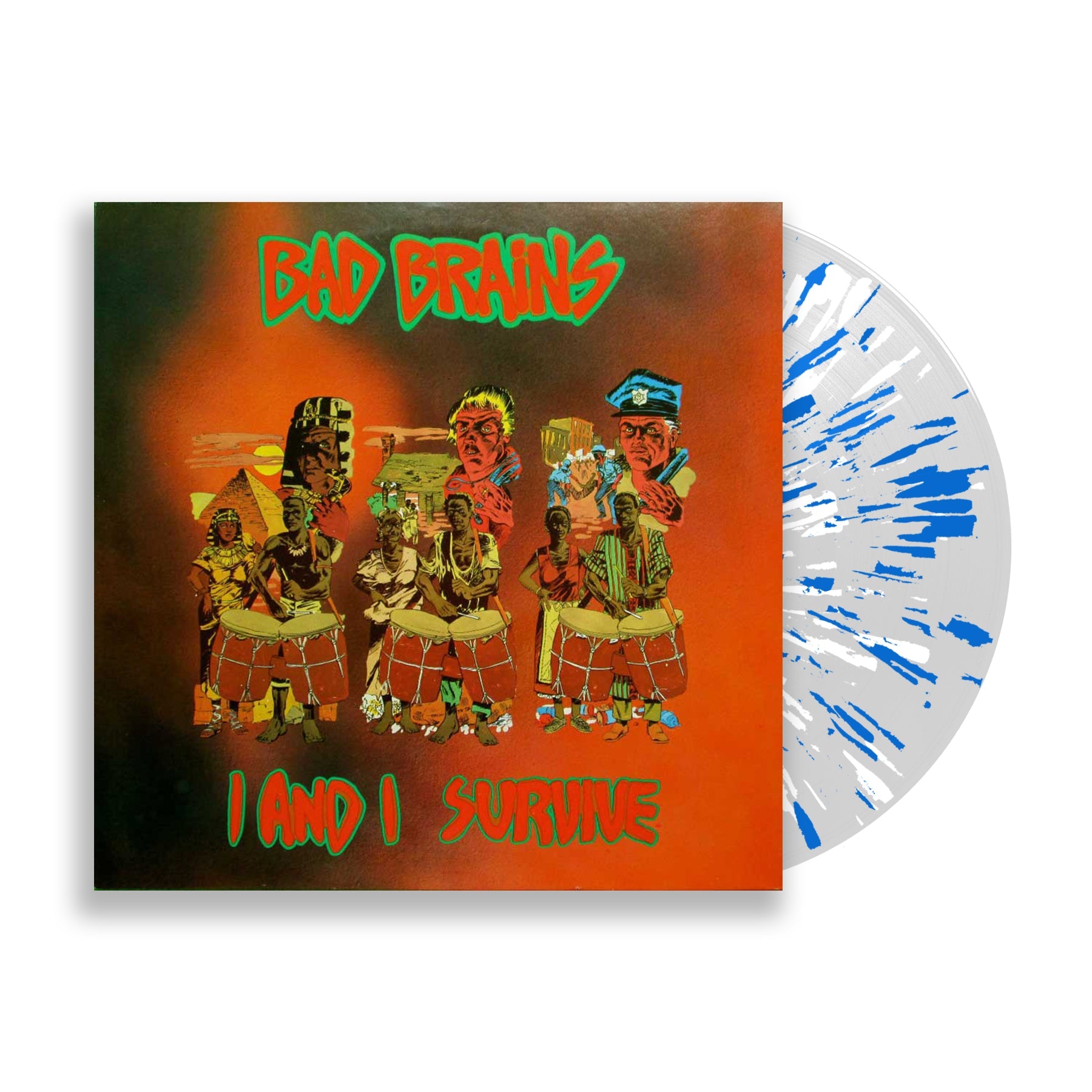 BAD BRAINS 'I & I SURVIVE!' EP - LTD. 350 - CLEAR/BLUE/WHITE