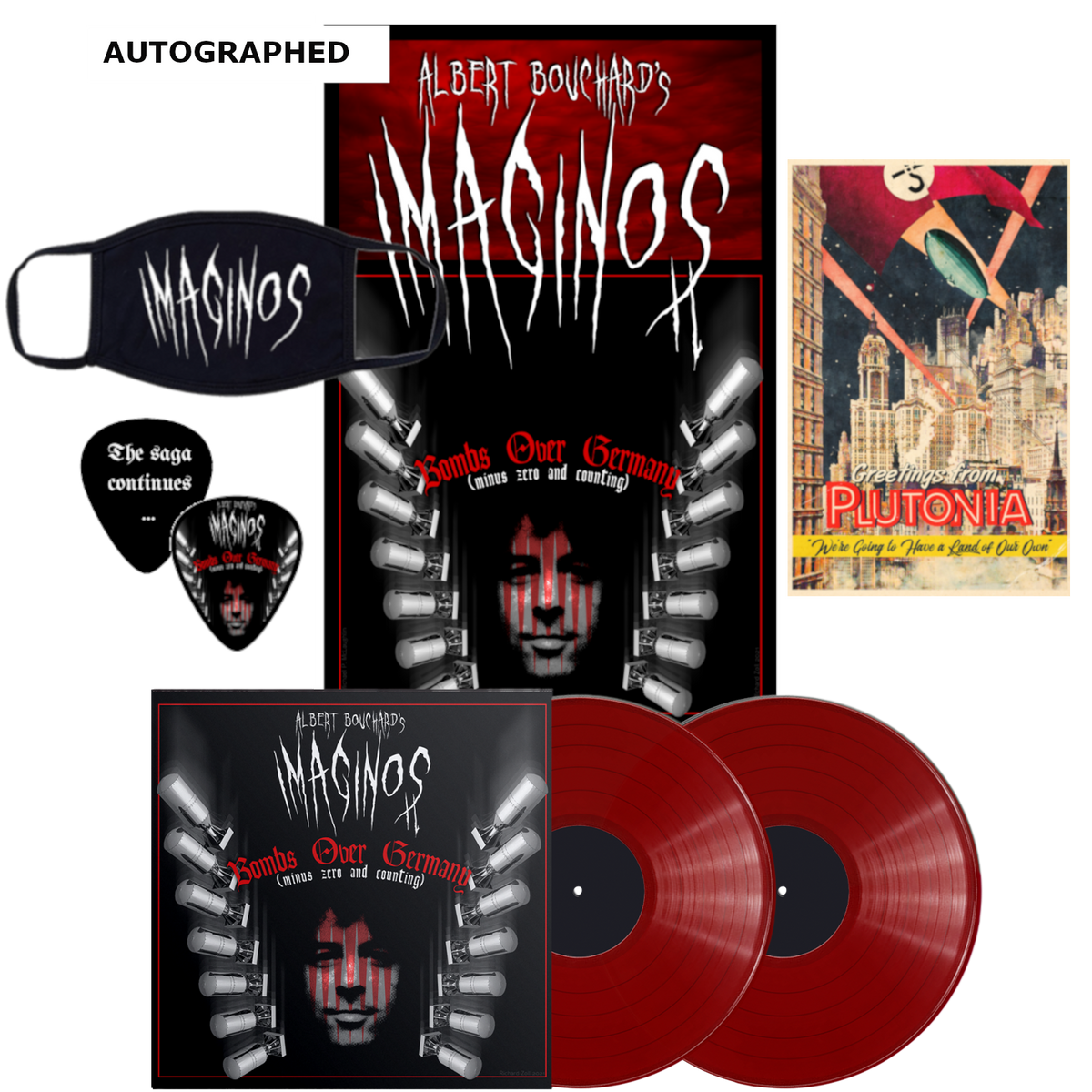 ALBERT BOUCHARD'S 'IMAGINOS II - BOMBS OVER GERMANY (MINUS ZERO AND COUNTING)' 2LP - EXCLUSIVE - LTD. 100 - RUBY