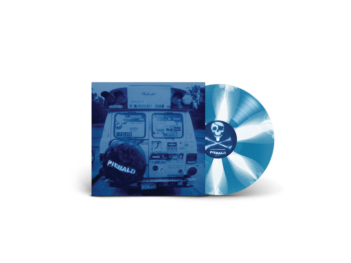 PIEBALD 'IF IT WEREN'T FOR VENETIAN BLINDS, IT WOULD BE CURTAINS FOR US ALL' LP - EXCLUSIVE - LTD. 100 - BLUE/WHITE/THUNDERBOLTS