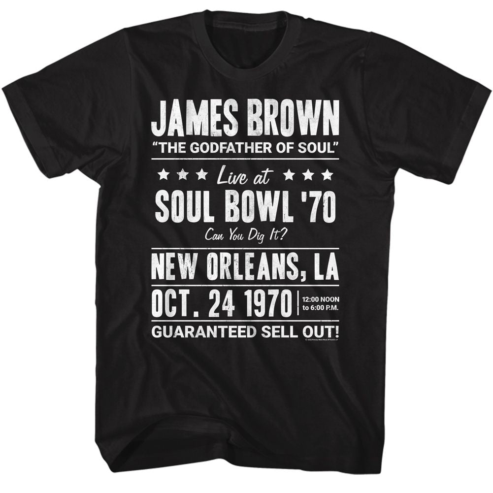 JAMES BROWN - SOUL BOWL 1970 SHIRT