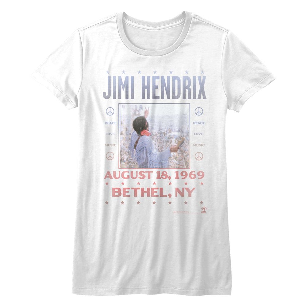 JIMI HENDRIX - WOODSTOCK LADIES SHIRT