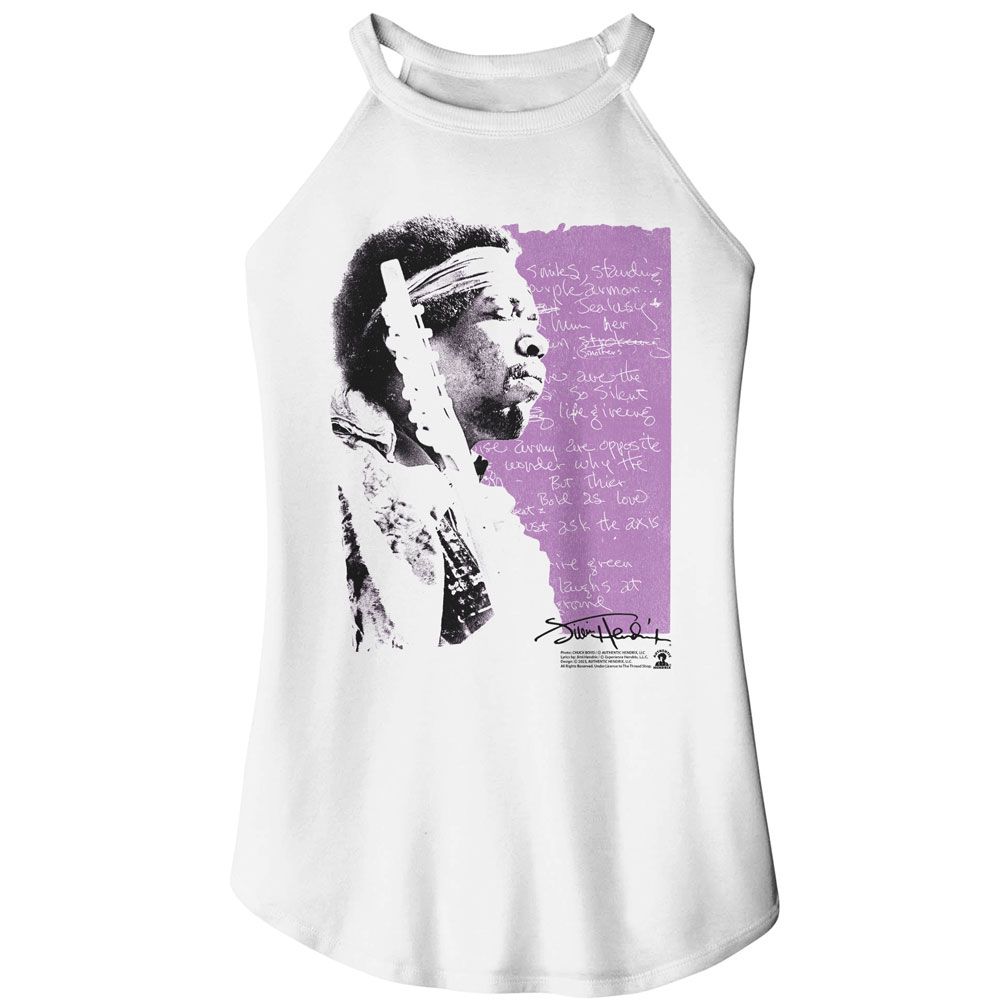 JIMI HENDRIX - HANDWRITTEN LYRICS LADIES SHIRT