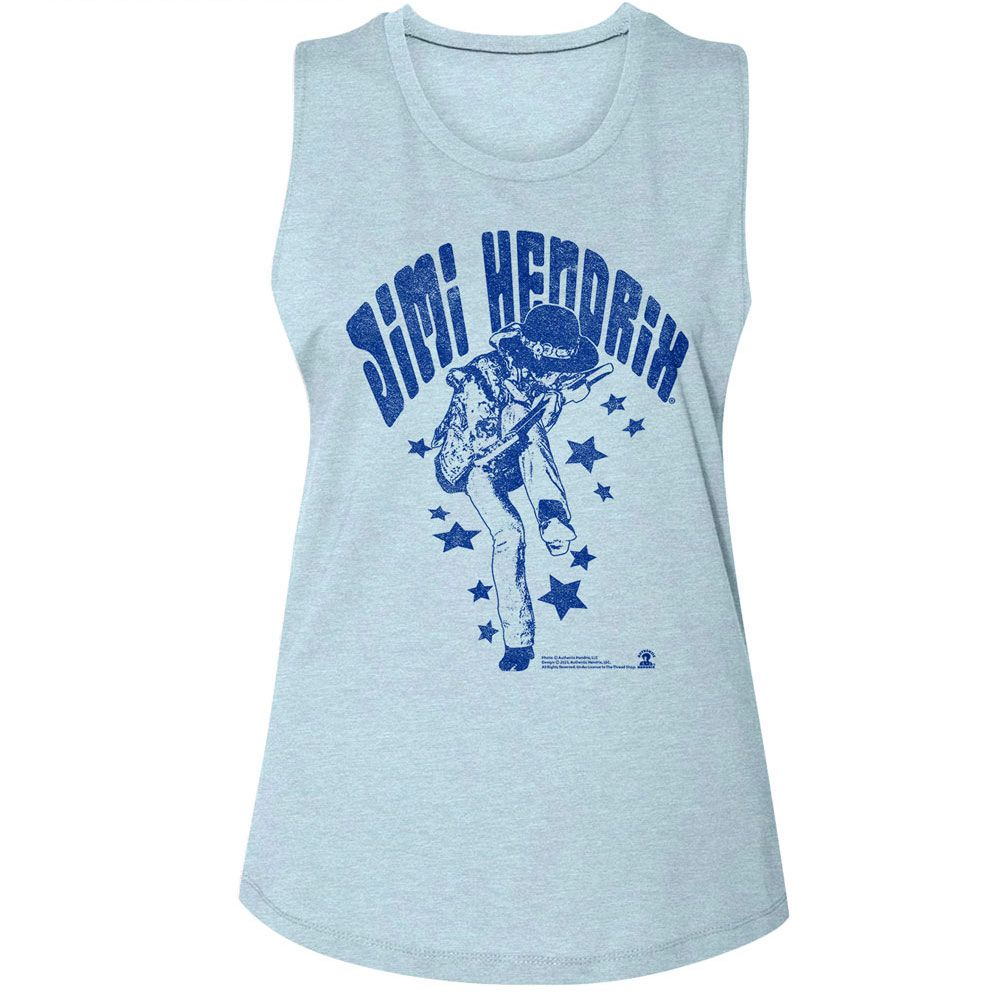 JIMI HENDRIX - NAME AND STARS LADIES SHIRT