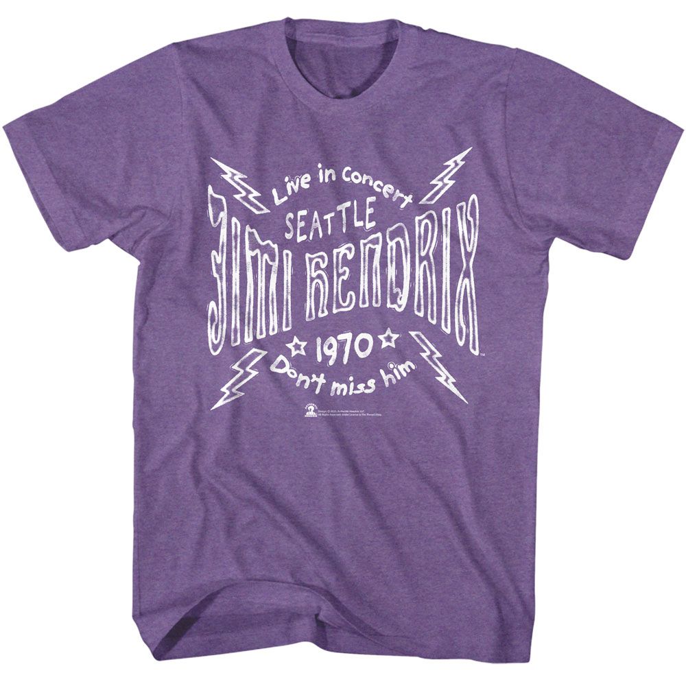 JIMI HENDRIX - SEATTLE 70 LIGHTNING SHIRT
