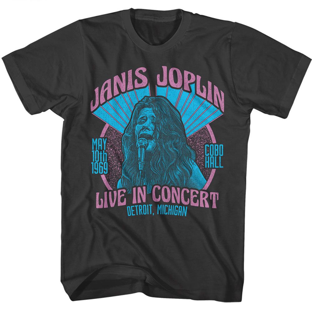 JANIS JOPLIN - LIVE COBO HALL DISTRESSED SHIRT