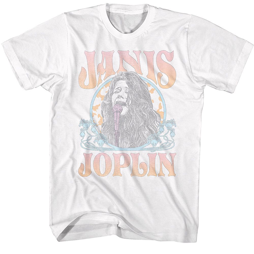 JANIS JOPLIN - FADED ART NOVEAU CIRCLE SHIRT