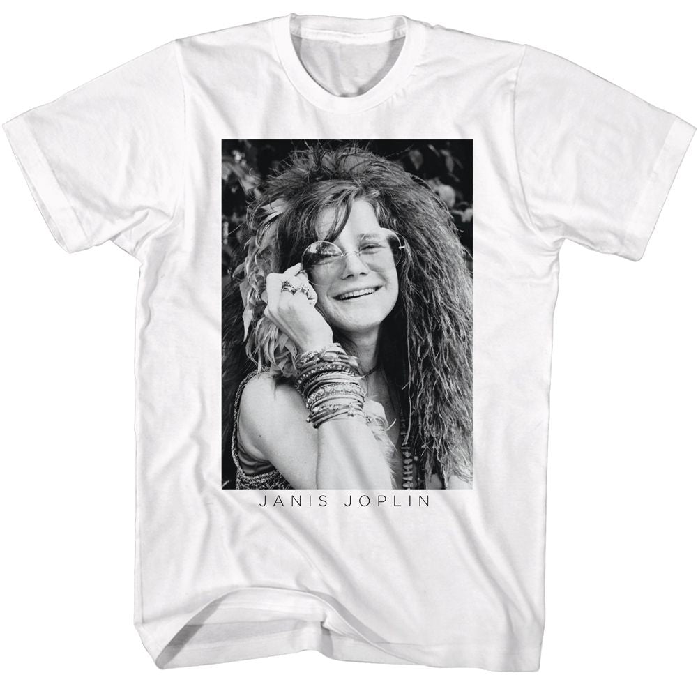 JANIS JOPLIN - BW GLASSES SHIRT
