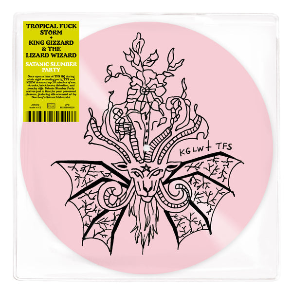 TROPICAL FUCK STORM & KING GIZZARD 'SATANIC SLUMBER PARTY' 12" EP - SILKSCREENED PINK
