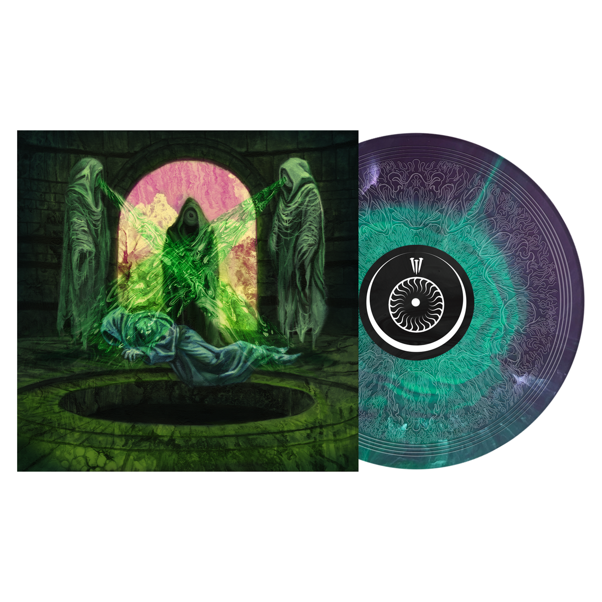 JAY WEINBERG 'DRONE OPERATOR/SANDSTONE' 12" - EXCLUSIVE - LTD. 250 - GREEN/PURPLE/STARBURST/ETCHED B-SIDE