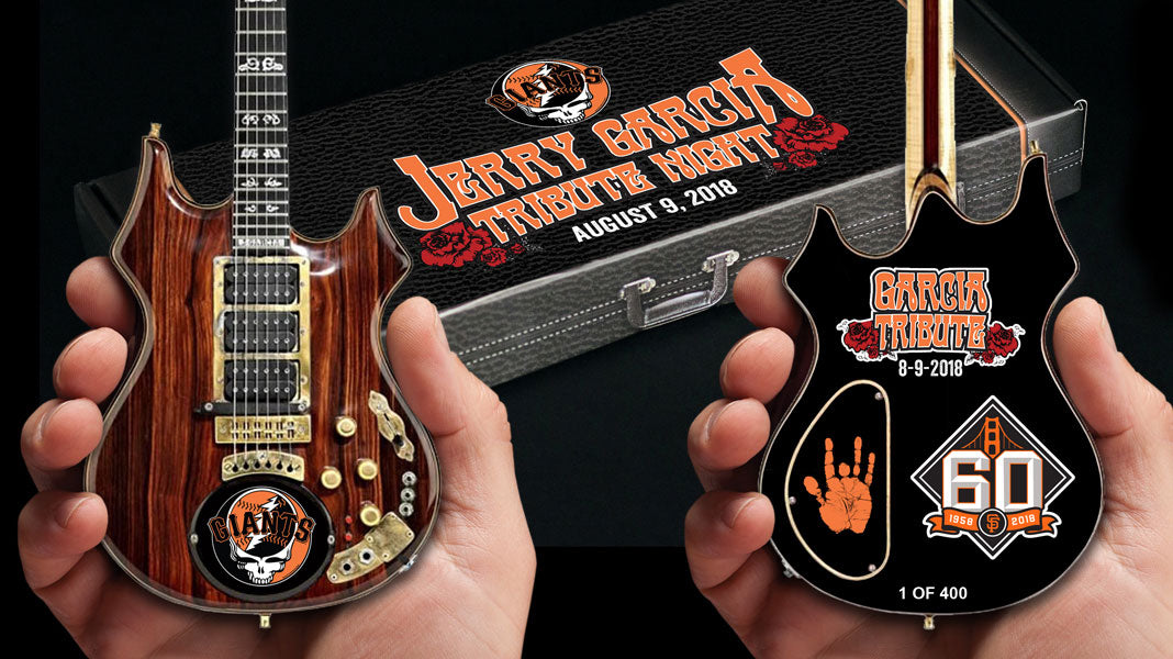 SF GIANTS 2018 JERRY GARCIA NIGHT LIMITED EDITION AND NUMBERED COLLECTIBLE MINI GUITAR