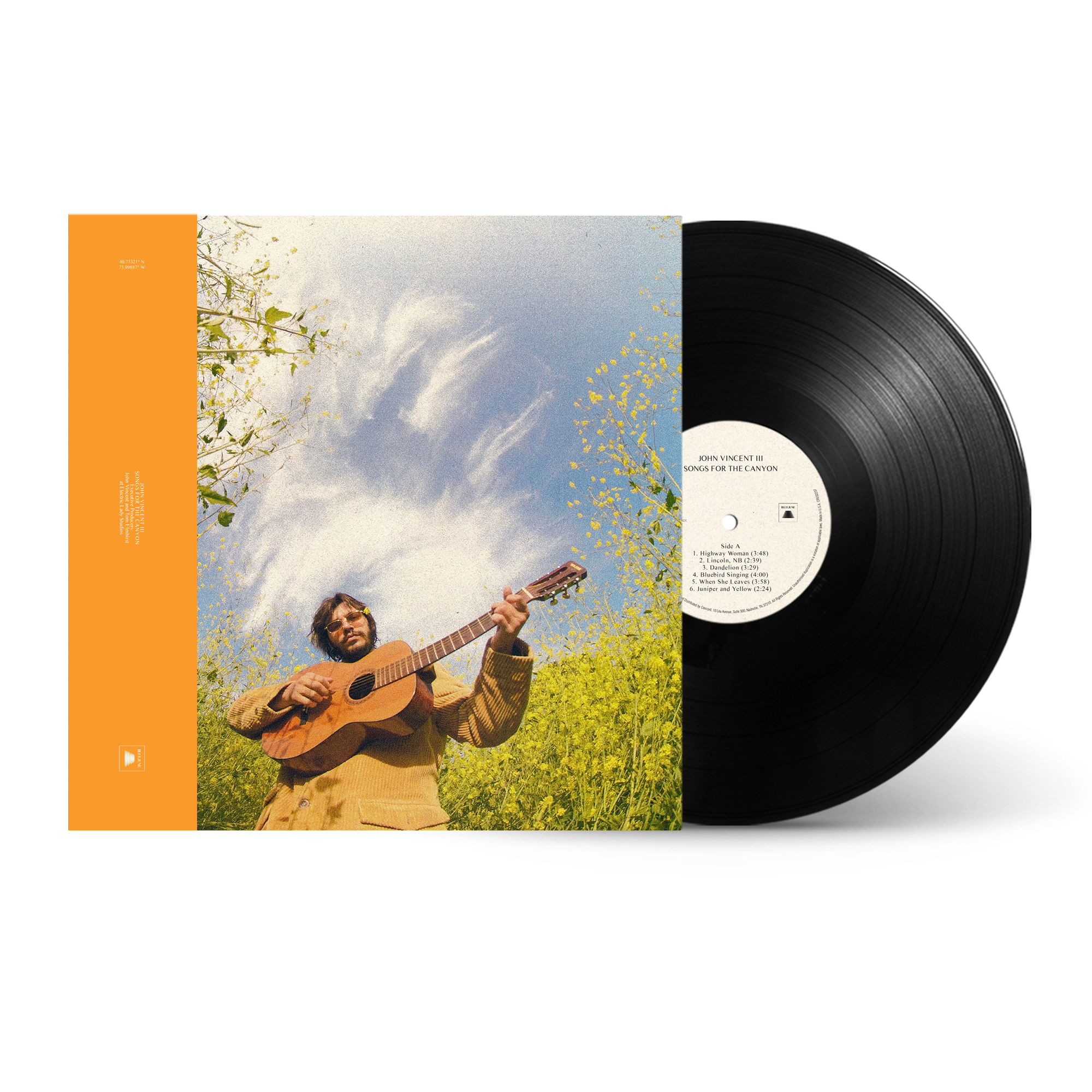 JOHN VINCENT III 'SONGS FOR THE CANYON' LP (Black Vinyl)