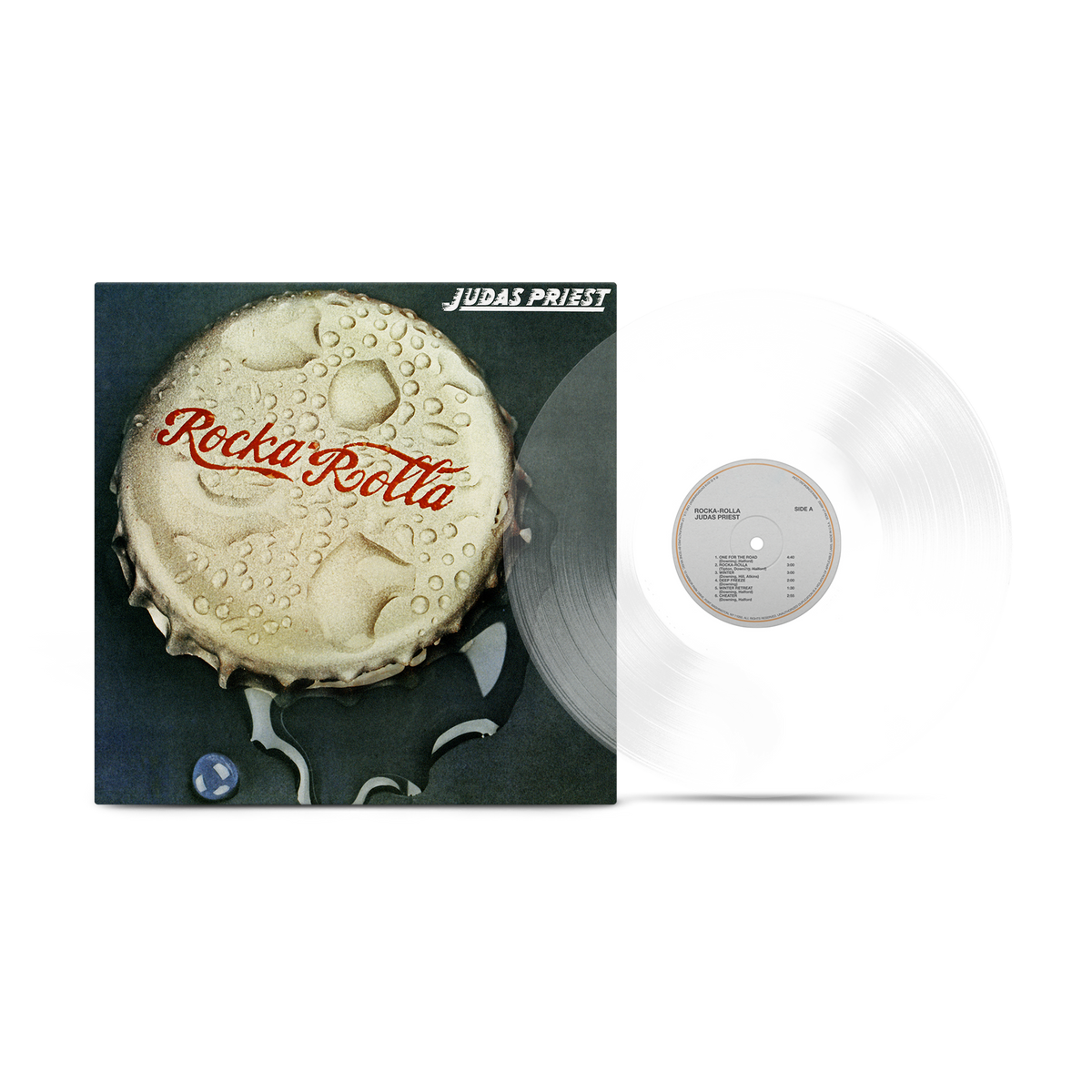 JUDAS PRIEST 'ROCKA ROLLA' 50TH ANNIVERSARY LP (Glass Clear Vinyl)