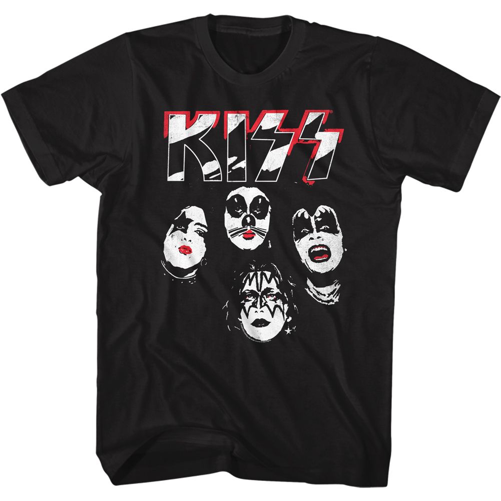 KISS - LOGO FACES SHIRT