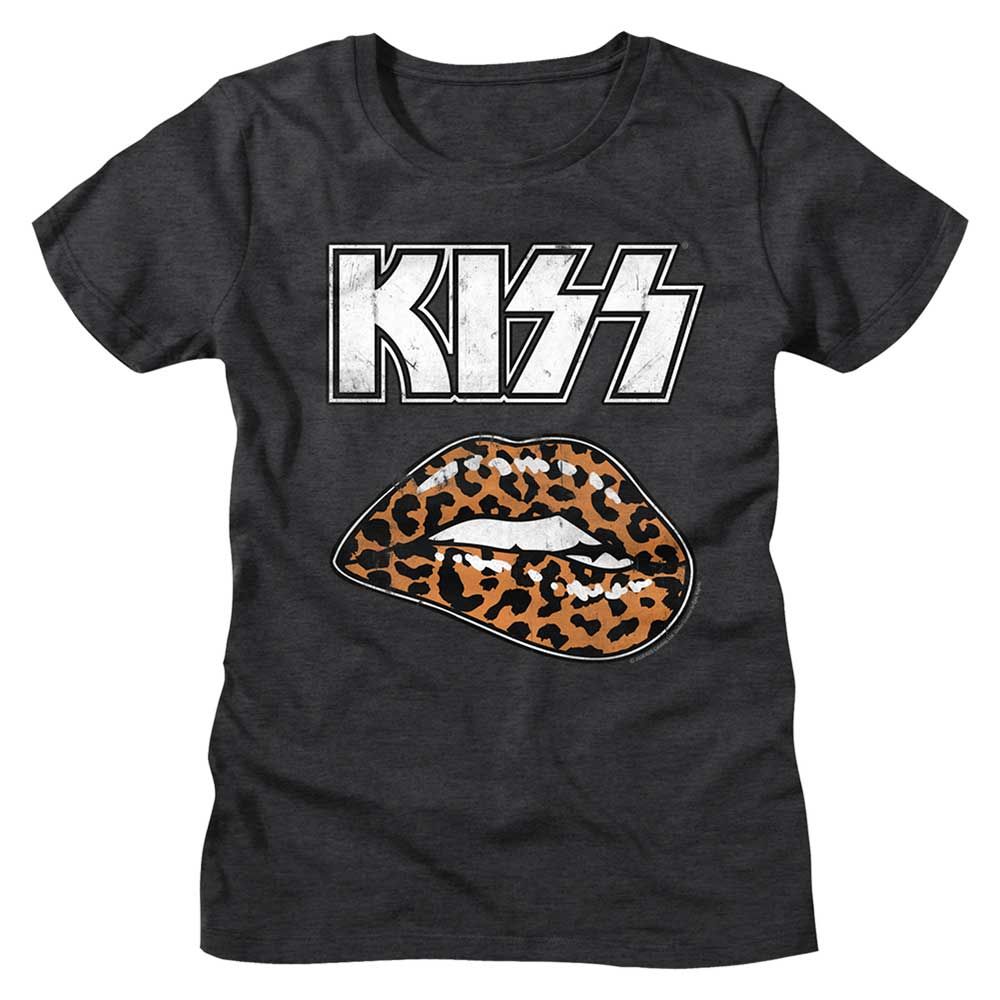 KISS - LEOPARD LIP LADIES SHIRT