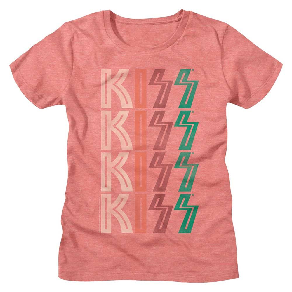 KISS - WASHED OUT LOGO LADIES SHIRT