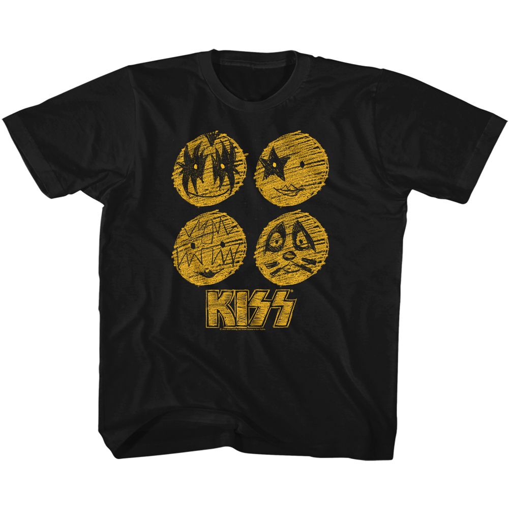 KISS - SKETCHY FACES TODDLER SHIRT