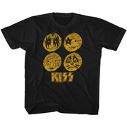 KISS - SKETCHY FACES YOUTH SHIRT