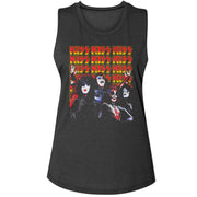 KISS - LOTS OF LOGOS LADIES SHIRT
