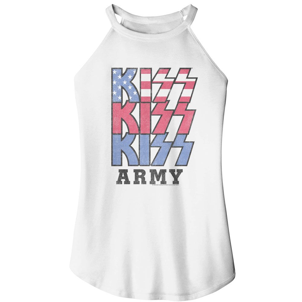 KISS - PATRIOTIC LOGO LADIES SHIRT
