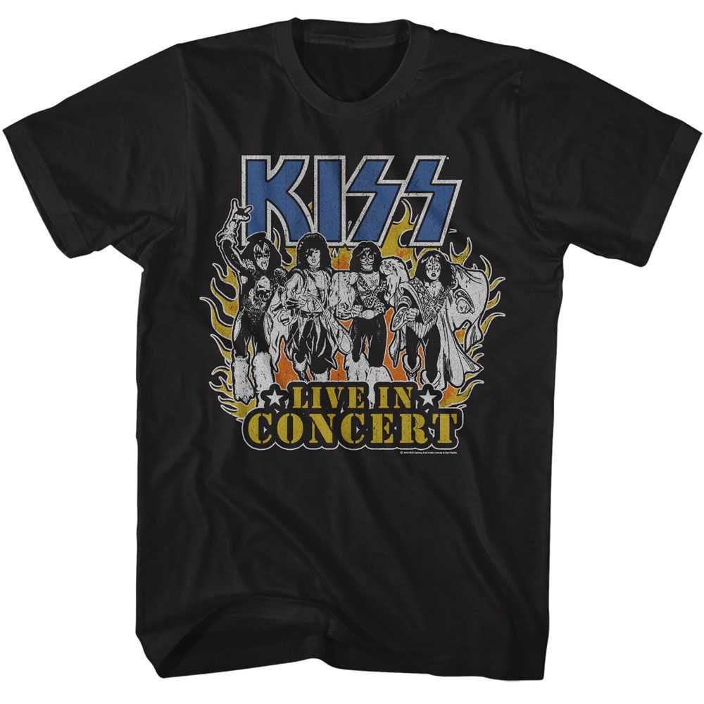 KISS - LIVE IN FLAMES SHIRT