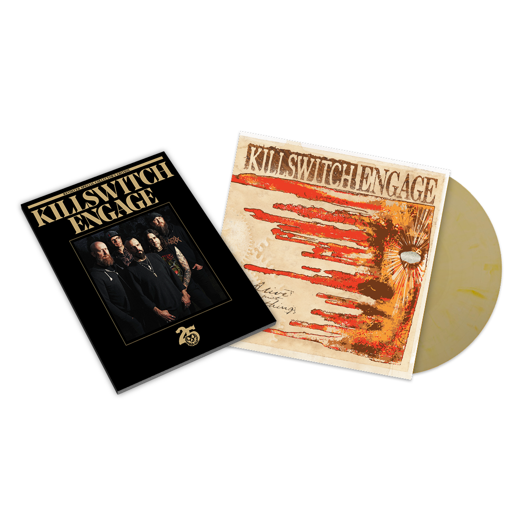 KILLSWITCH ENGAGE ‘ALIVE OR JUST BREATHING’ LP - EXCLUSIVE - LTD. 500 - LEMON ICE CREAM + "BAND COVER" SPECIAL COLLECTOR'S EDITION DELUXE MAGAZINE