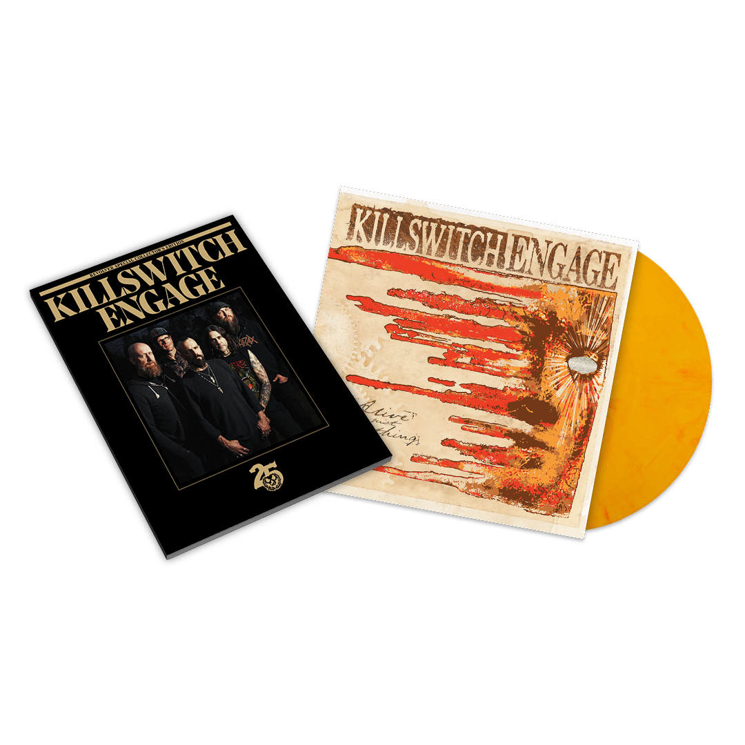 KILLSWITCH ENGAGE ‘ALIVE OR JUST BREATHING’ LP - EXCLUSIVE - LTD. 500 - YELLOW FLAME + "BAND COVER" SPECIAL COLLECTOR'S EDITION DELUXE MAGAZINE