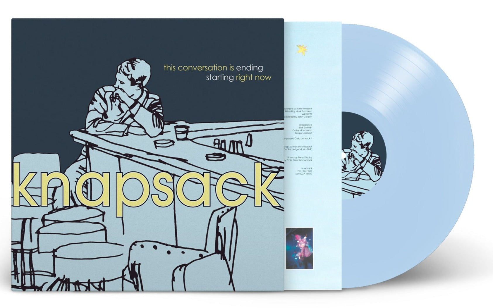 KNAPSACK 'CONVERSATION IS ENDING STARTING RIGHT NOW' LP - EXCLUSIVE - LTD. 300 - BABY BLUE