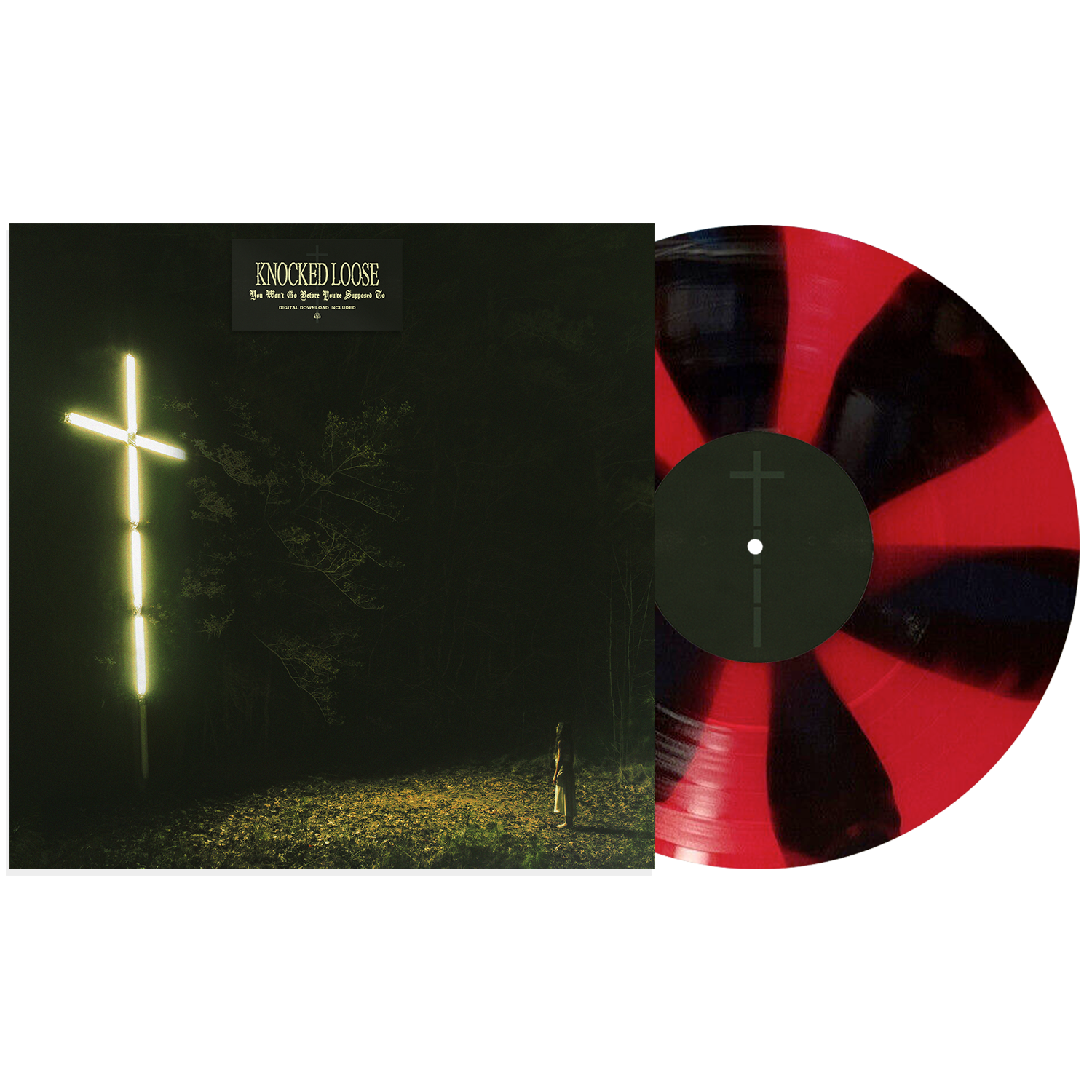 KNOCKED LOOSE X REVOLVER BUNDLE - REVOLVER SPRING 2024 ISSUE & KNOCKED LOOSE 'YOU WON'T GO BEFORE YOU'RE SUPPOSED TO' LP - EXCLUSIVE - LTD. 500 - BLOOD RED/BLACK/PINWHEEL