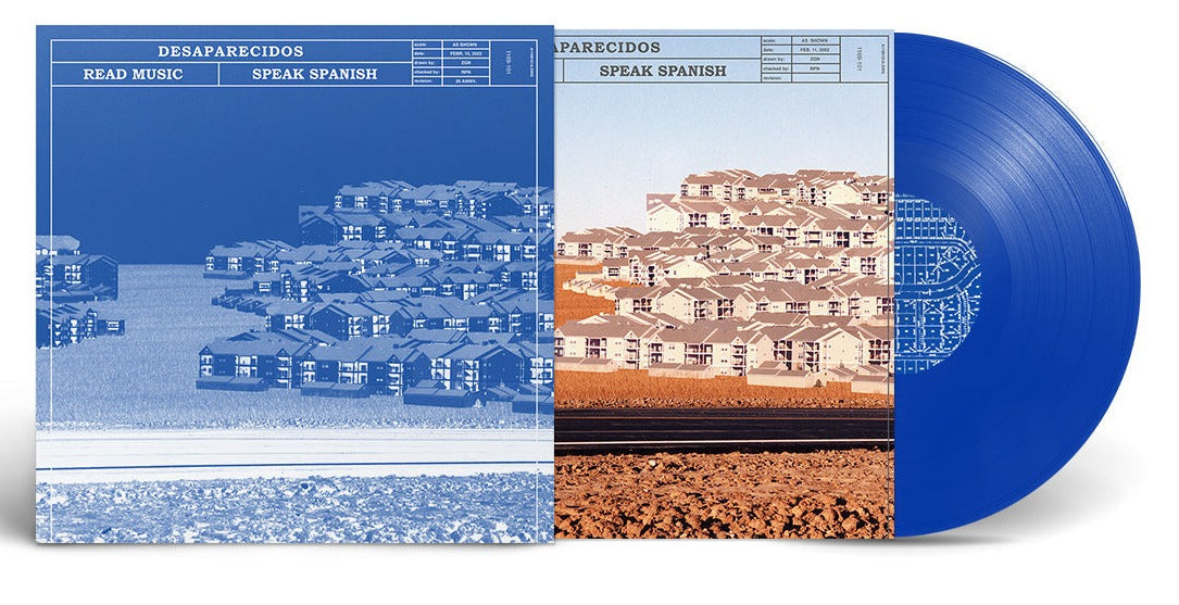 DESAPARECIDOS 'READ MUSIC/SPEAK SPANISH' LP - TRANSPARENT BLUE